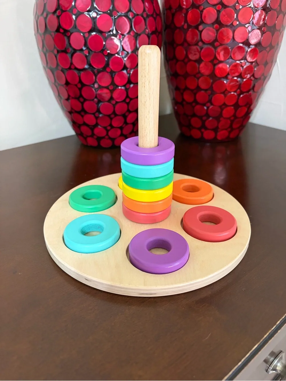 Lovevery Wooden Montessori Stacking Sorting Toy from the Babbler Play Kit